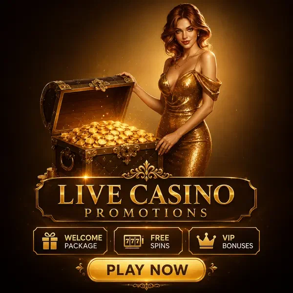 Elegante gastvrouw onthult Vipzino live casino bonussen uit gouden schatkist